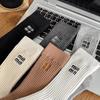 1 Pair Fashion Autumn Winter New Women Socks Cotton Embroidery Middle Tube Designer Socks Pure Color Sports