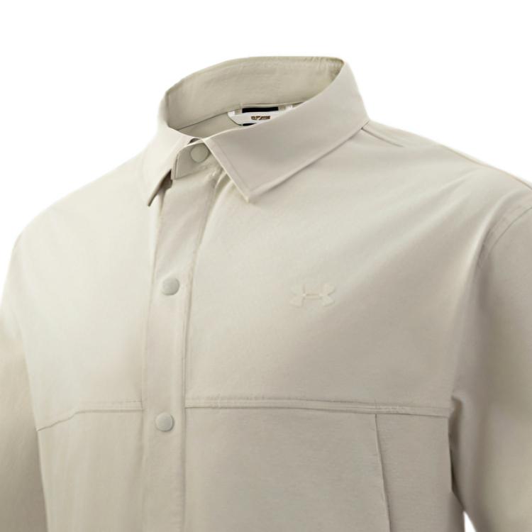 Under Armour Comfortable Versatile Soft Fashion Long Sleeve Shirt Unisex Shirts Off-White 15133216-0111
