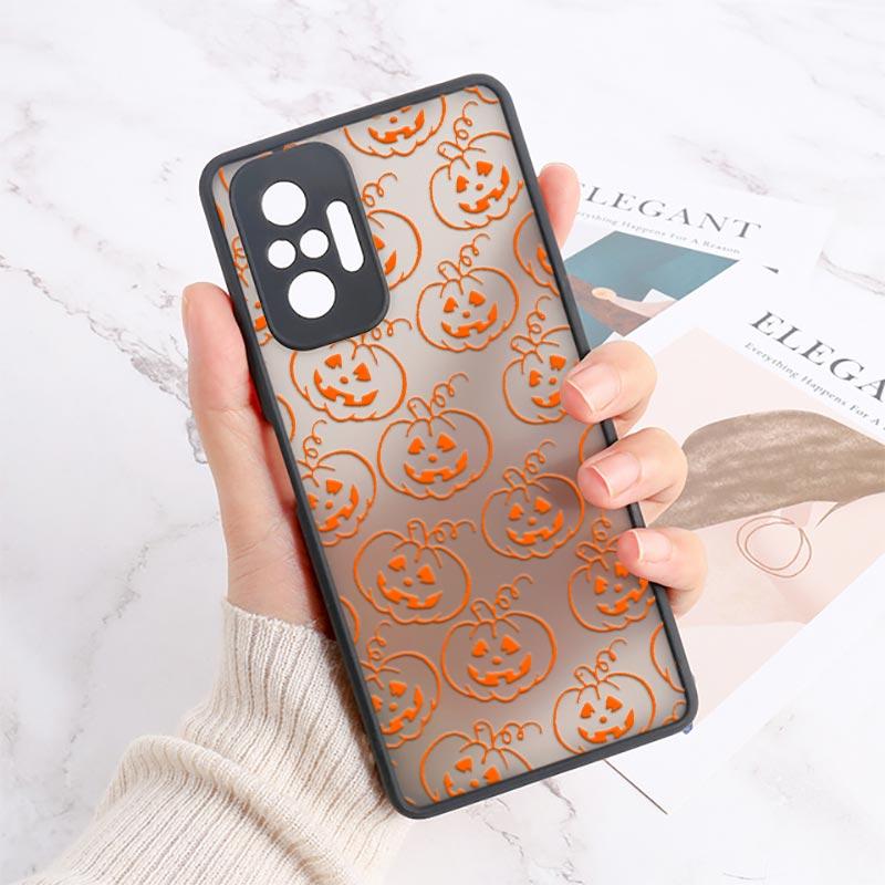 Halloween Scary Ghost Phone Case For Xiaomi Redmi 10C 9T 9A 9C Note 8 9 10 11 12 Pro Plus 5G 9S 12S 8Pro Funda Matte Clear Cover