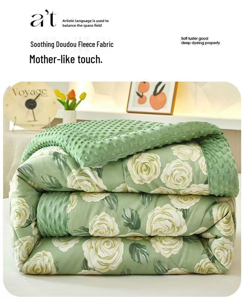 Popular Class A Bean Velvet 3D Massage Quilt – Four Seasons, Lightweight, and Warm for Home or Dormitory Use