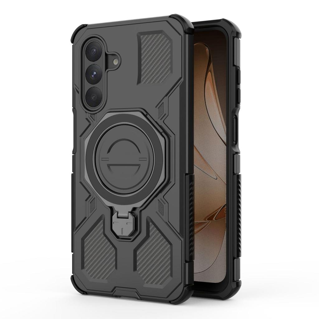 Samsung Galaxy A26 Magnetic Ring Case 360° Rotatable [Military-Grade Drop Protection] + Metal Plate for MagSafe Phone Case