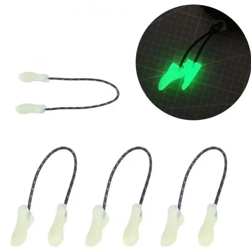 20Pcs Suitcases Tent Backpacks Zippers Pull Prevent loss Keychain Puller Luminously Zippers Pulls Cord Extender Outdoor Tool
