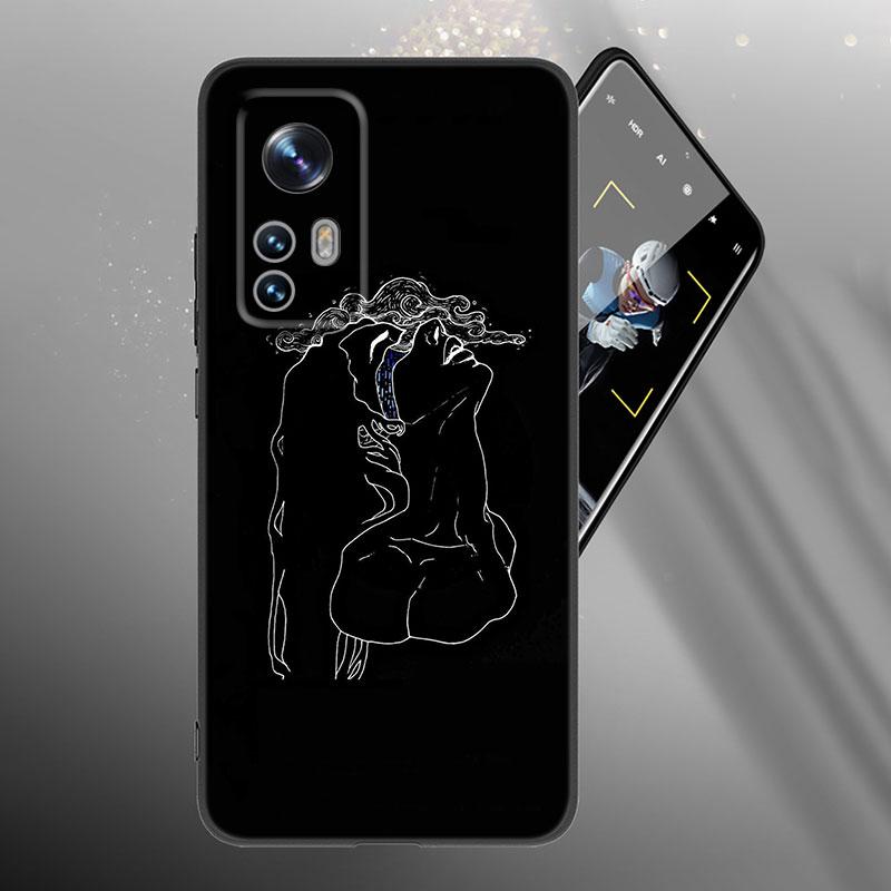 Abstract Art Line Phone Case For Xiaomi Mi 10T 11i 11T Note 10 11 Lite NE F1 POCO F3 M3 X3 GT NFC M4 X4 Pro 5G Soft Black Cover