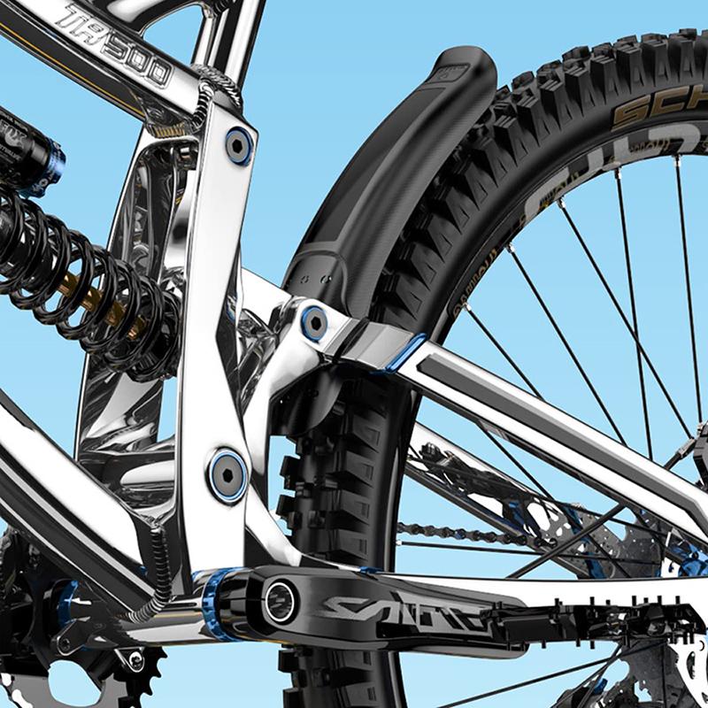 1pcs Black Mountain Bike Mudguard Plastic Front/Rear Mudguard Strap Zip Ties Riding Accessories Suitable For Mountain Bike Roads
