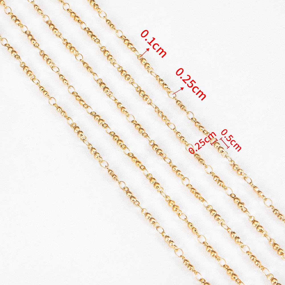 No Fade 1meter Stainless Steel Spiral Twist Stick Link Chain Wave Metal Chain for DIY Necklaces Bracelet Jewelry Making Findings