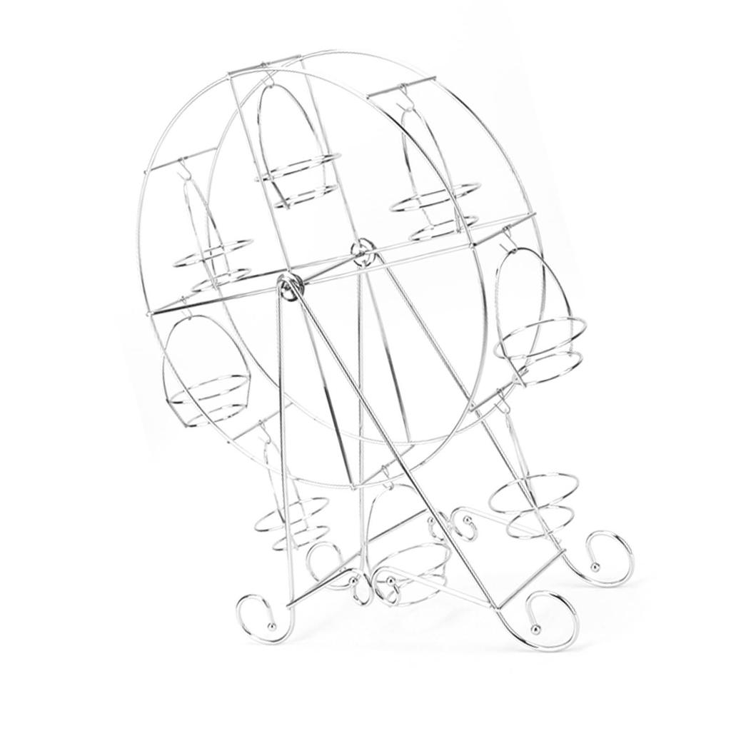 Cupcake-utstillingsstativ Jern Roterbart Åtte Cupcakes Hjul Cupcake-stativ for DIY Bursdagsfest