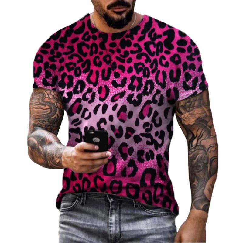 Fashion Leopard Graphic T-shirt for Men Summer Casual Women Streetwear 3D Print Camisetas T Shirt Men Clothing Harajuku Tops Tee
