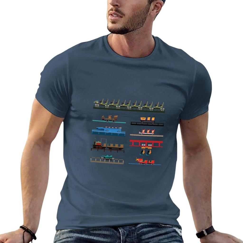 Walibi Belgium Coaster Cars Design T-Shirt graphic tee shirt tees custom t shirt men t shirt