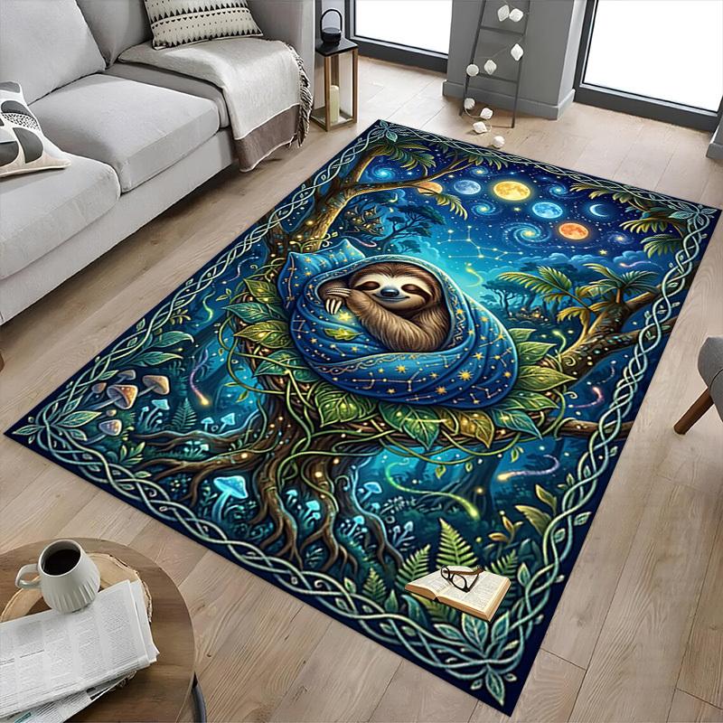 1PC Sloth Extra Large Non-Slip Floor carpet, Office, family, bedroom, Studio - Large Area Rug,Longlasting Material-K0393