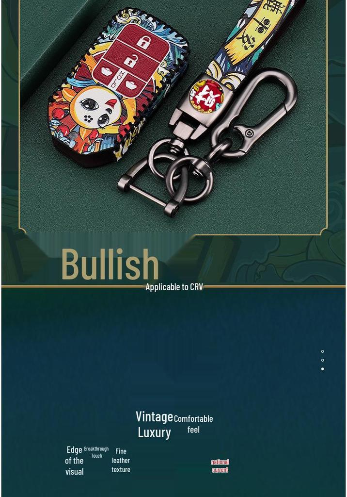 CRV Key Case for 11th Gen Accord, Civic, XRV, Haoying, & Xingge Remote Control Shell Buckle Set