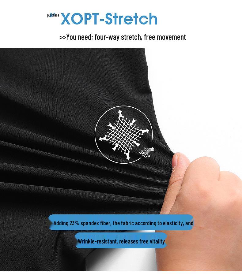 Men's Summer Ice Silk Stretch Shorts - Plus Size, Casual, Thin Beachwear