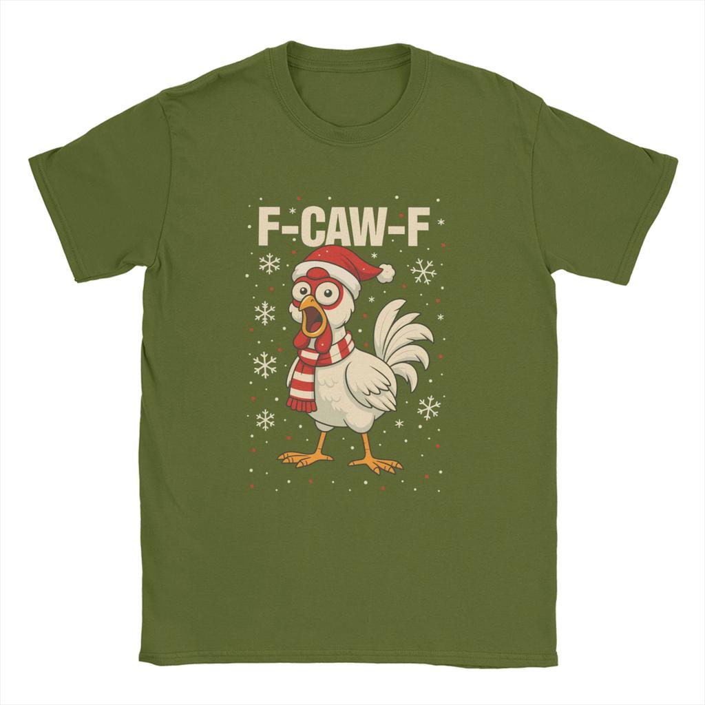 F Caw F Rooster Funny Bird Fcawf Chicken  T-Shirts Men Fashion Cotton Tee Shirt O Neck Short Sleeve T Shirt Plus Size Clothing