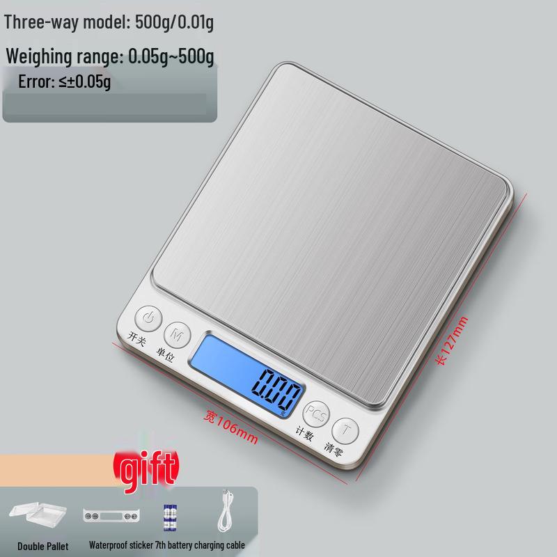 Yingtang 500g/0.01g High-Precision 3-in-1 Digital Scale