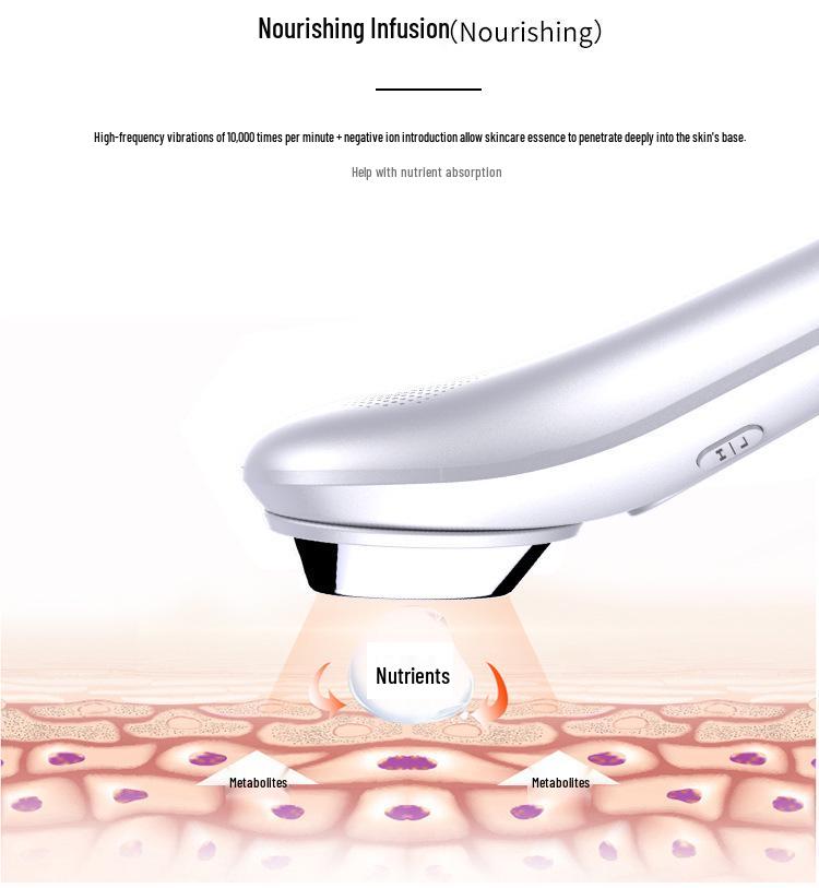 Ultrasonic Thermal Skin Essence Ion Device for Facial Lifting & Firming
