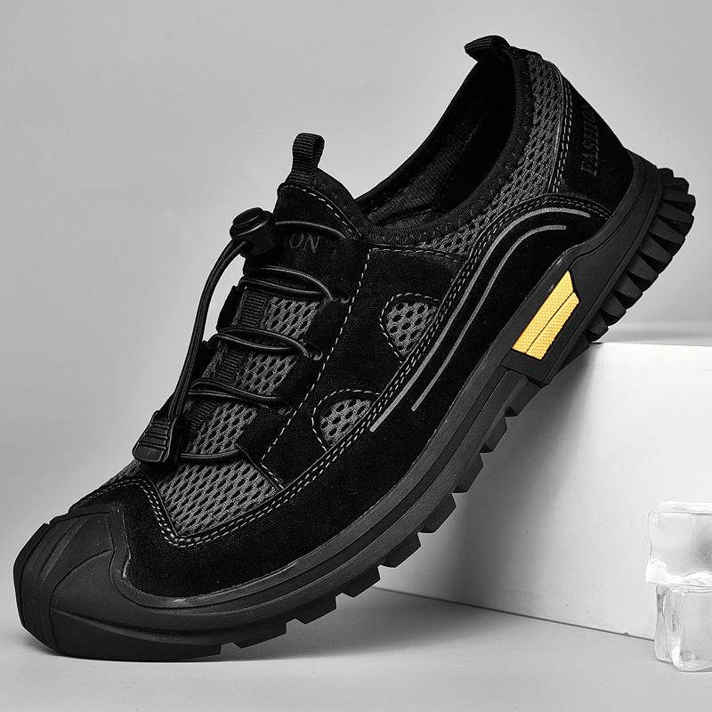 Origin Direct Supply Large Size 45 New Mesh Shoes Breathable Men's Shoes Mesh Casual Shoes Trendy Fashion Pigskin Outdoor Mountaineering