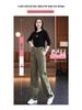 Trendy High-Waisted Wide-Leg Cargo Pants for Women - 2026 Spring/Autumn Slimming Retro Style