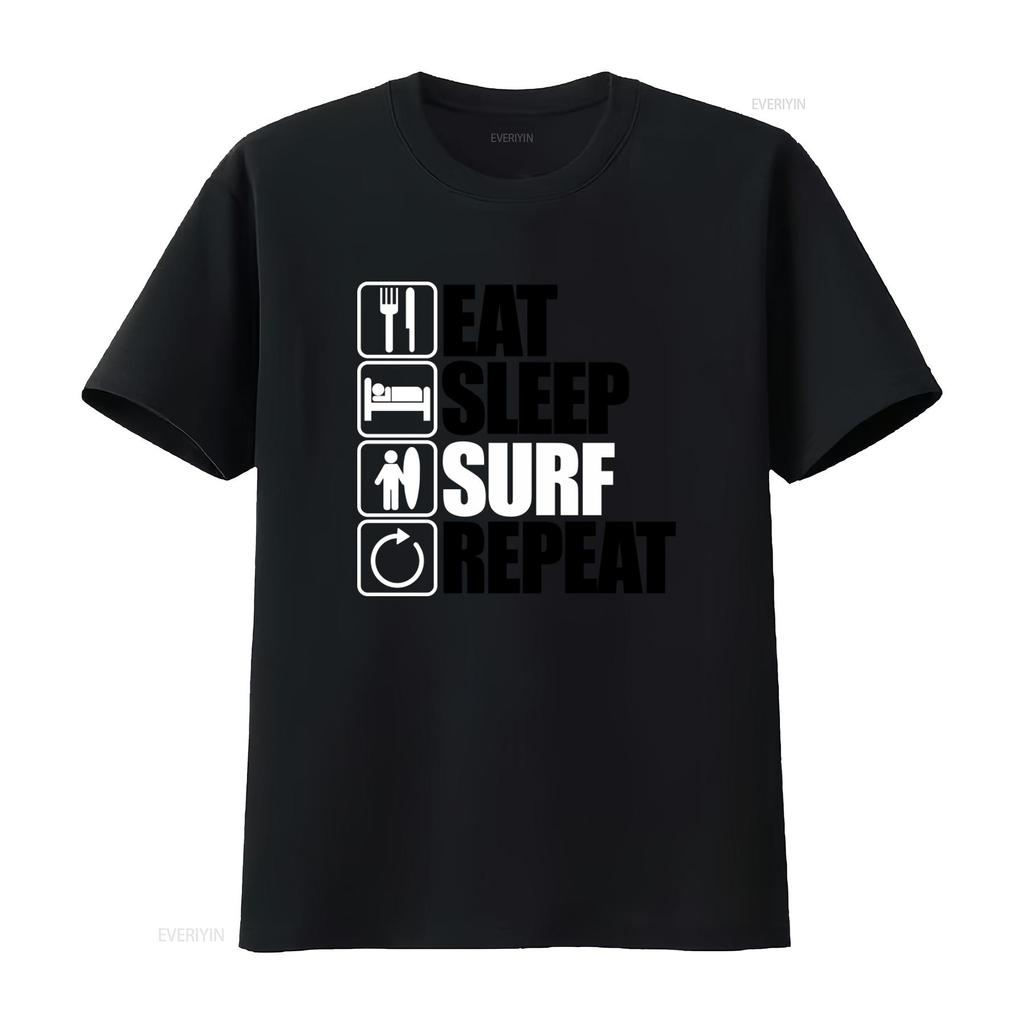 Eat Sleep Repeat T Shirt for Casual Streetwear vintage Washed homme streetwear Slightly Comfortable Top For Everyday Wear