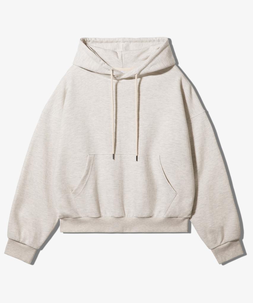 Over Fit Fleece-Lined Hoodie - Oatmeal