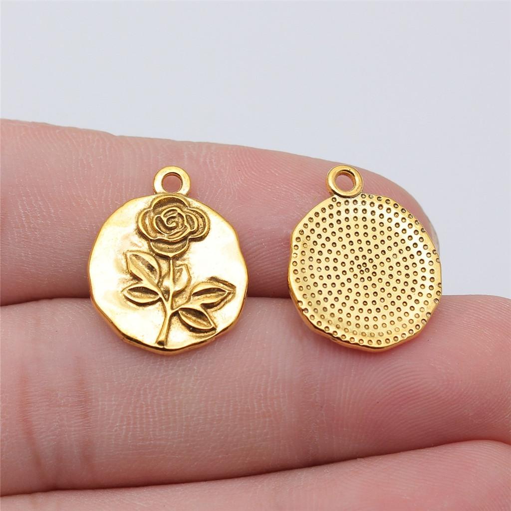 Charms Rose Lotus Pendants Wedding Jewelry Findings QC107