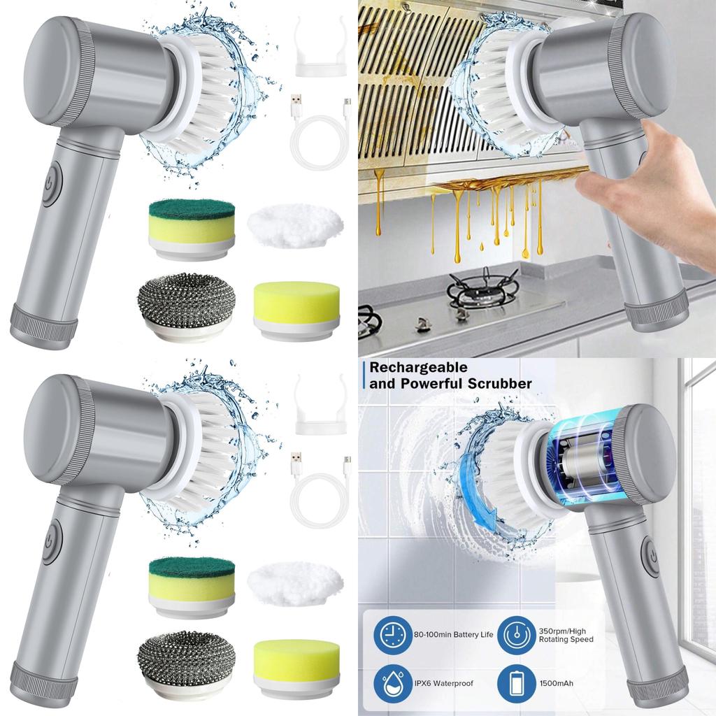 Home Multifunctional Wireless Handheld Electric Cleaning Brush For Kitchen And Bathroom Surface Maintenance