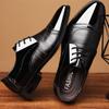 FashionMens Oxfords lace up Shoes Leather Brogue fashion Dress Shoes Classic Business Formalwedding party Shoes Man big szie 49