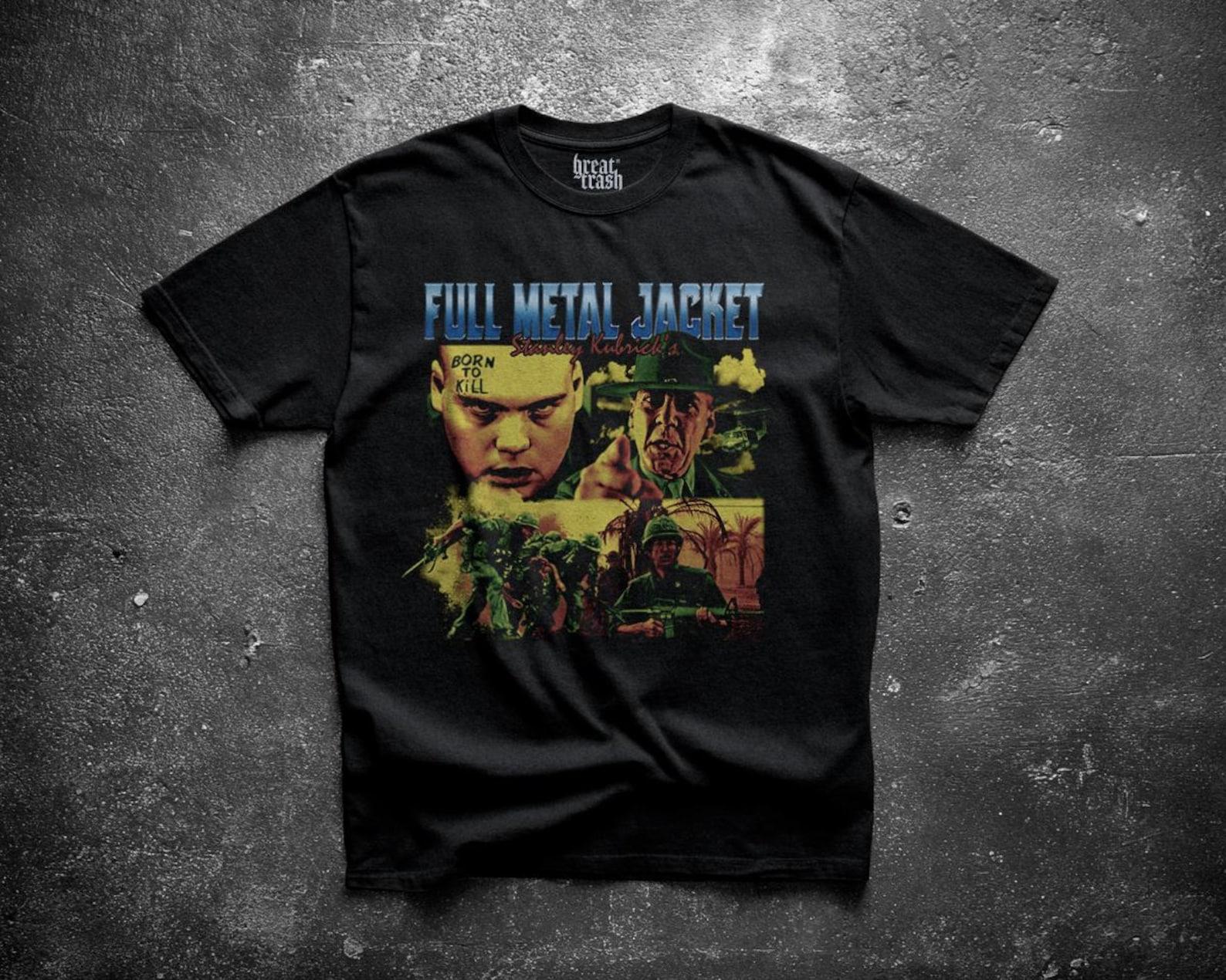 Full Metal JackeT-Shirt, Stanley Kubrick War Movie Tee, Vintage 80s Film Graphic T-Shirt, R. Lee Ermey Gunnery Sergeant, Cult Classic Eee M