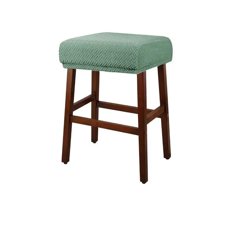 Square Elastic Bar Stool Covers Square Chair Cover Anti-Dirty Seat Covers Home Chair Protector Barstool Stretch Chair Slipcover