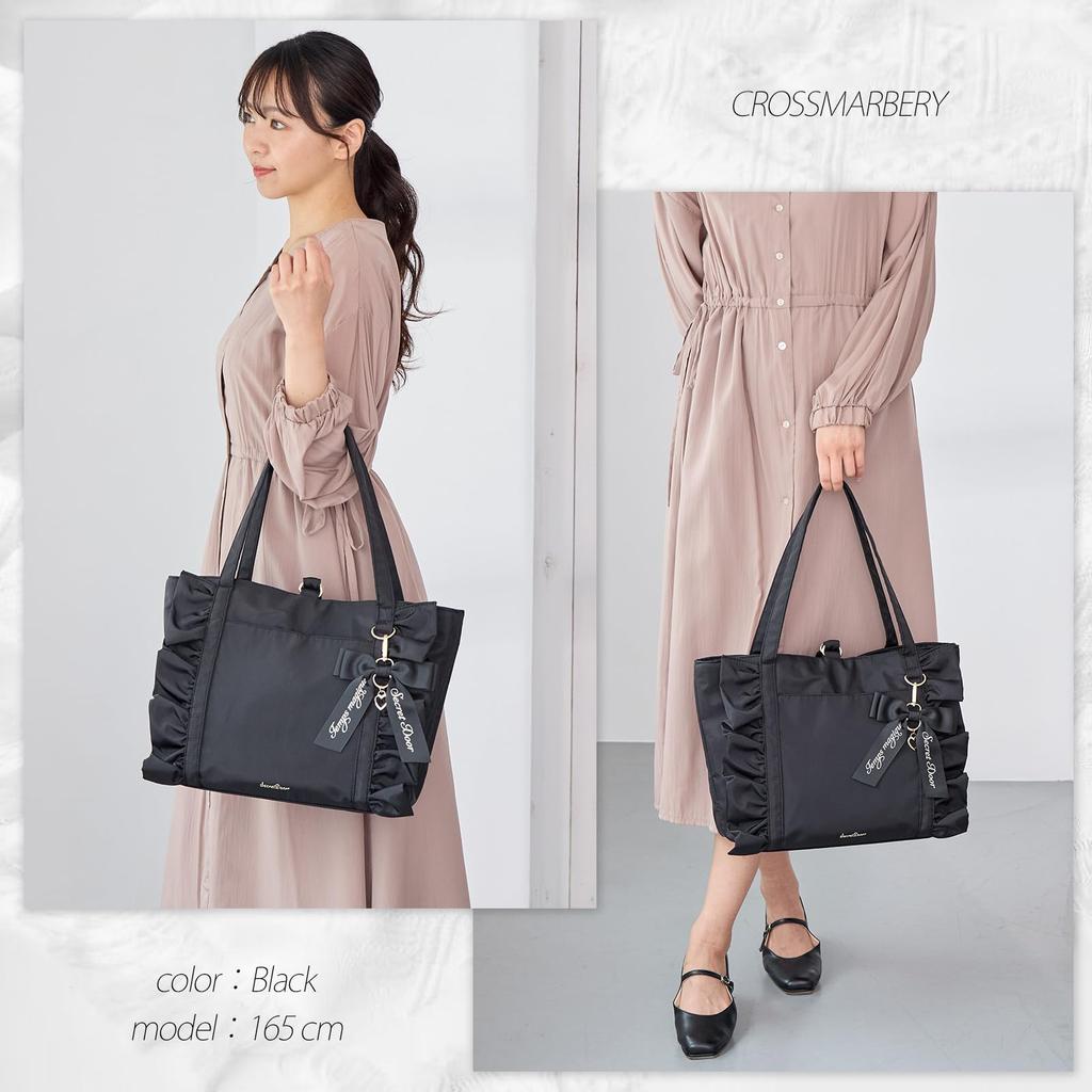 Crossmarberry A4 Tragetasche Niedlich und Groß Perfekt zum Über der Schulter Tragen Groß mit Schwarzer Damen Tasche, Stilvoll, Fassungsvermögen, Nylon, Pendeln, Leicht, Groß,