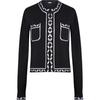 Casual Outing Gathering Lightweight Luxury Round Neck Silver Trim Knitted Long Sleeve Cardigan Sweater Women Sweater K27L2225999