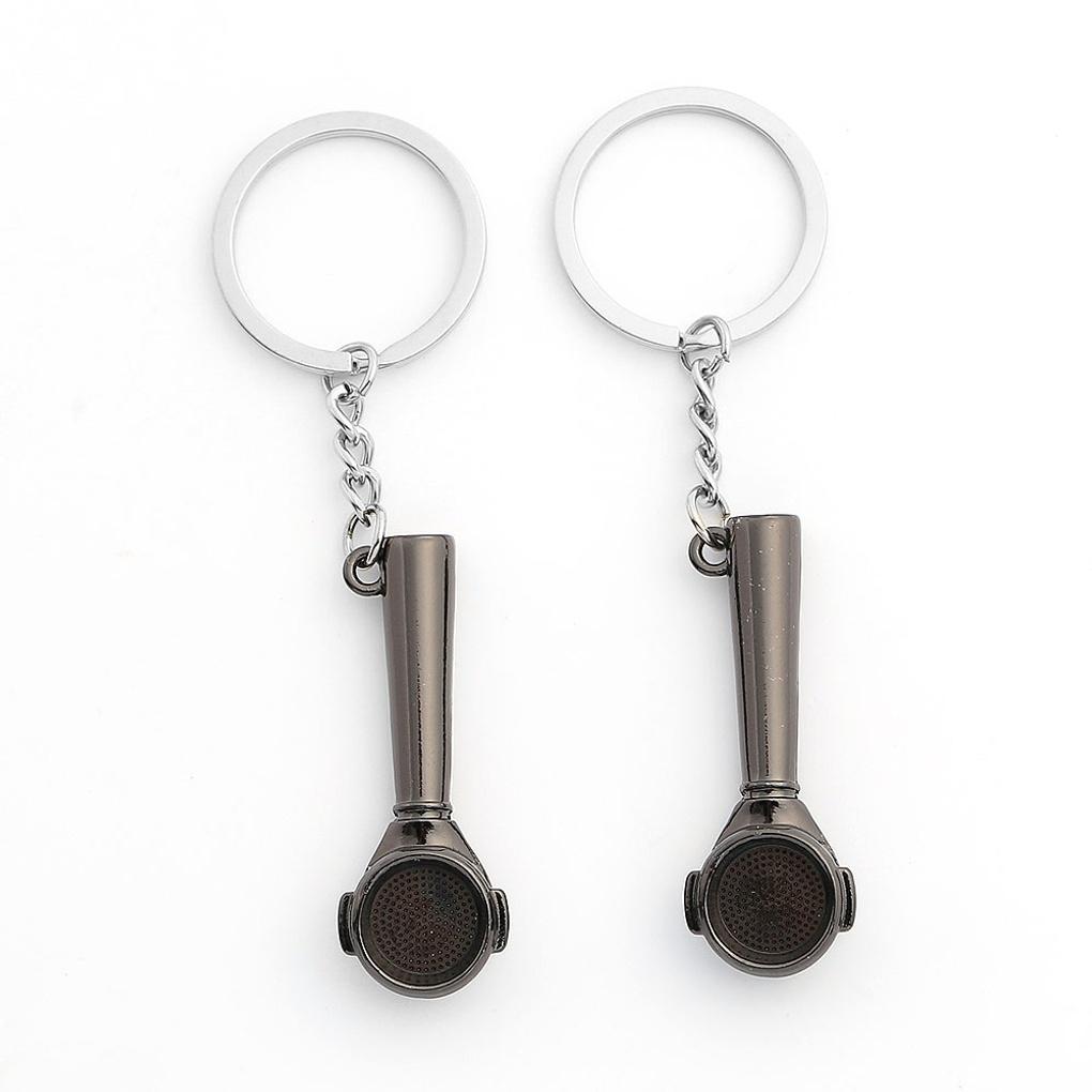 Keychain 2-piece set (black) AirPod car keyring