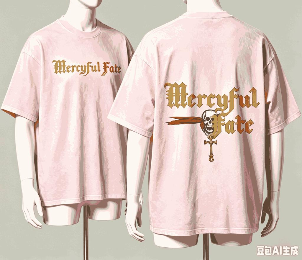Mercyful Fate pour T-shirt Cadeau Fan Hommes Femmes Harajuku Surdimensionné Unisexe Manches Courtes Streetwear haute qualité Couples Classique doux Mode Rétro