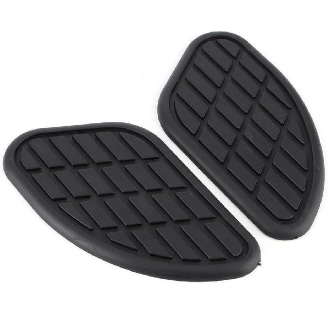 Motorcycle Fuel Tank Knee Pad, Vintage Tank Side Panels Protector Stickers Universal Gas Petrol Tank Knee Pads(Black) (Black)