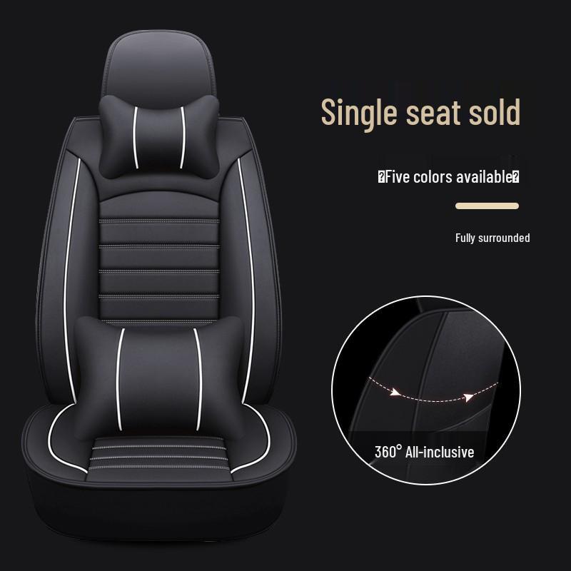 Uniwersalny Pokrowiec na Fotel Samochodowy Pełny Oplot dla Kierowcy i Współkierowcy - Na Wszystkie Pory Roku, Pasuje do Sedana, SUV-a, Pickupa, Vana