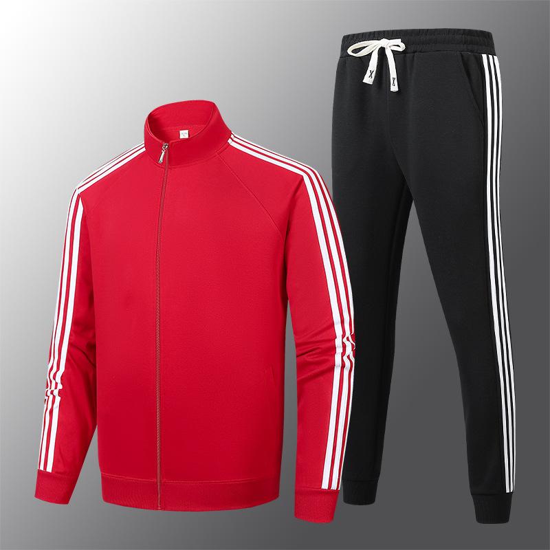 

Спортивный костюм Мужская школьная форма Кардиган Толстовка Повседневный комплект из двух предметов XXL красный