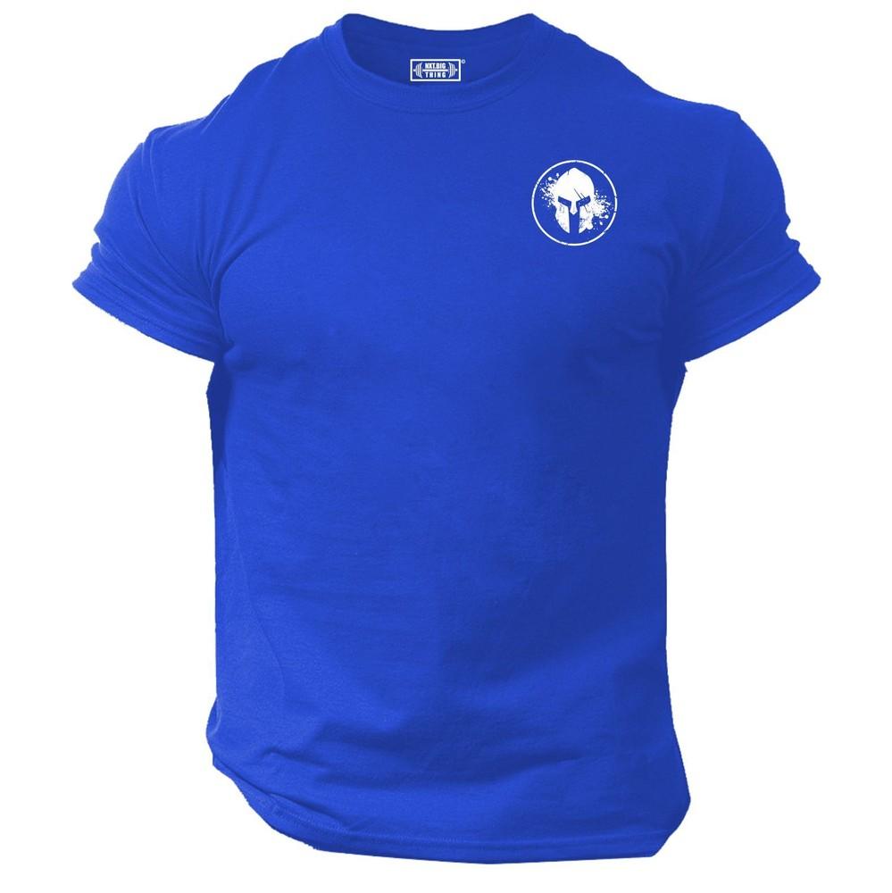 Blood Spartan T Shirt Pocket Gym Clothing Bodybuilding Training Workout Mma Top