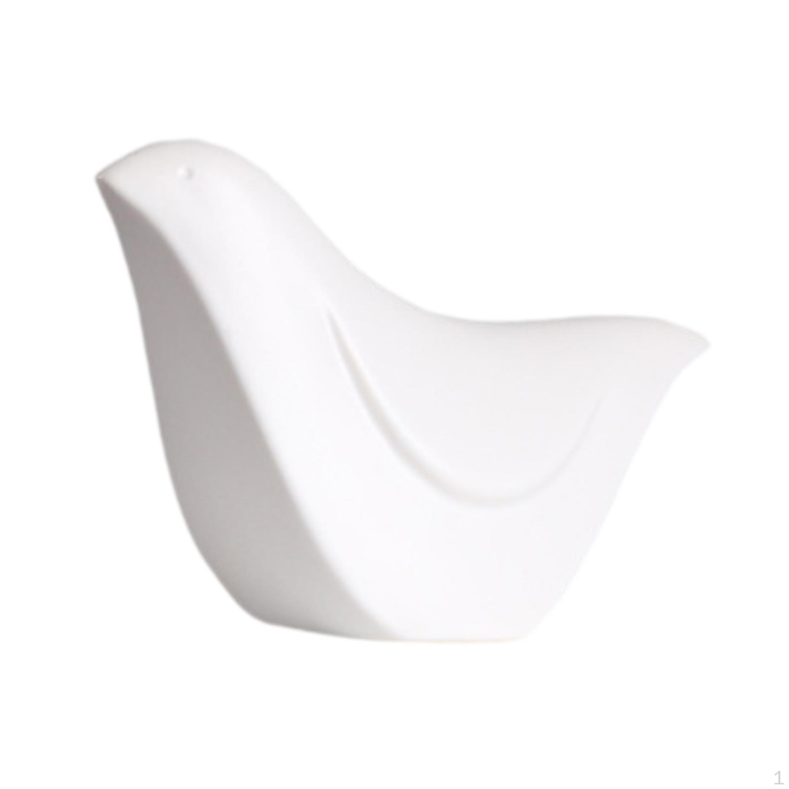 Абстрактная керамическая статуя птицы, элегантность для вашего интерьера White 11.5x3.6x6.5cm