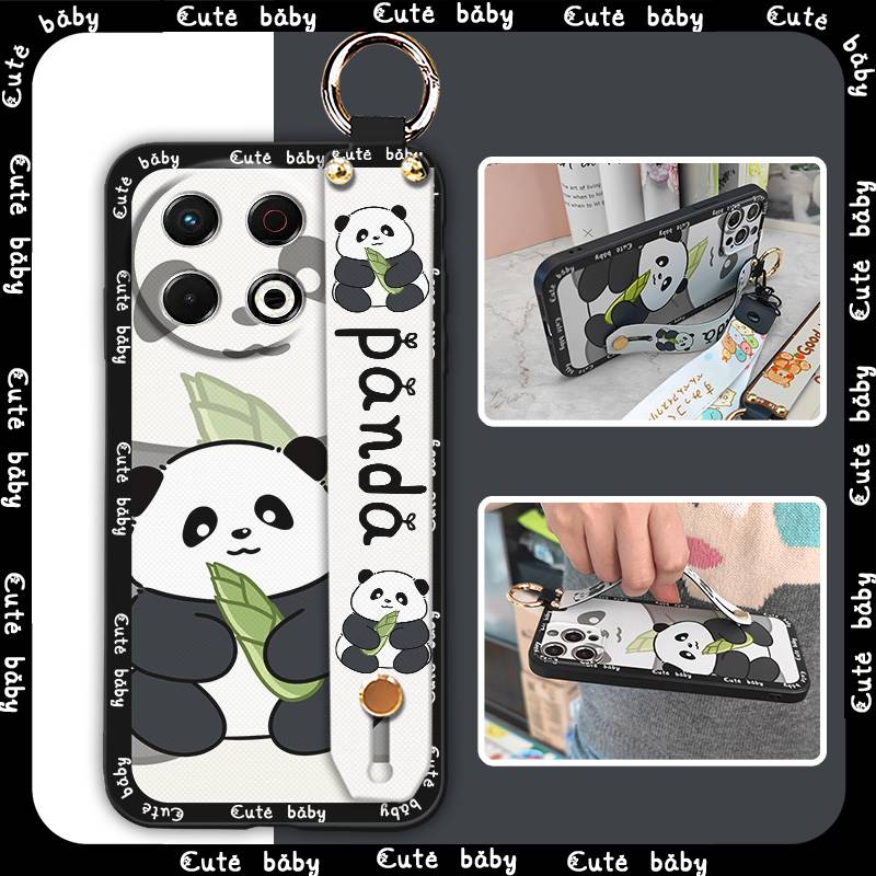 Wristband Soft Case Phone Case For Tecno Spark30 Pro 4G/KL7 Dirt-resistant Ring Cute Kickstand Waterproof Back Cover