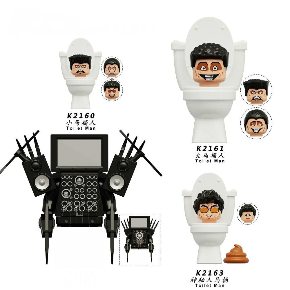 Mini Skibidi Toilet Man Figure Anime Block Toys TvMan Plus Titan Cameraman Speakerman Bricks Model Toy Kid Birthday Gifts