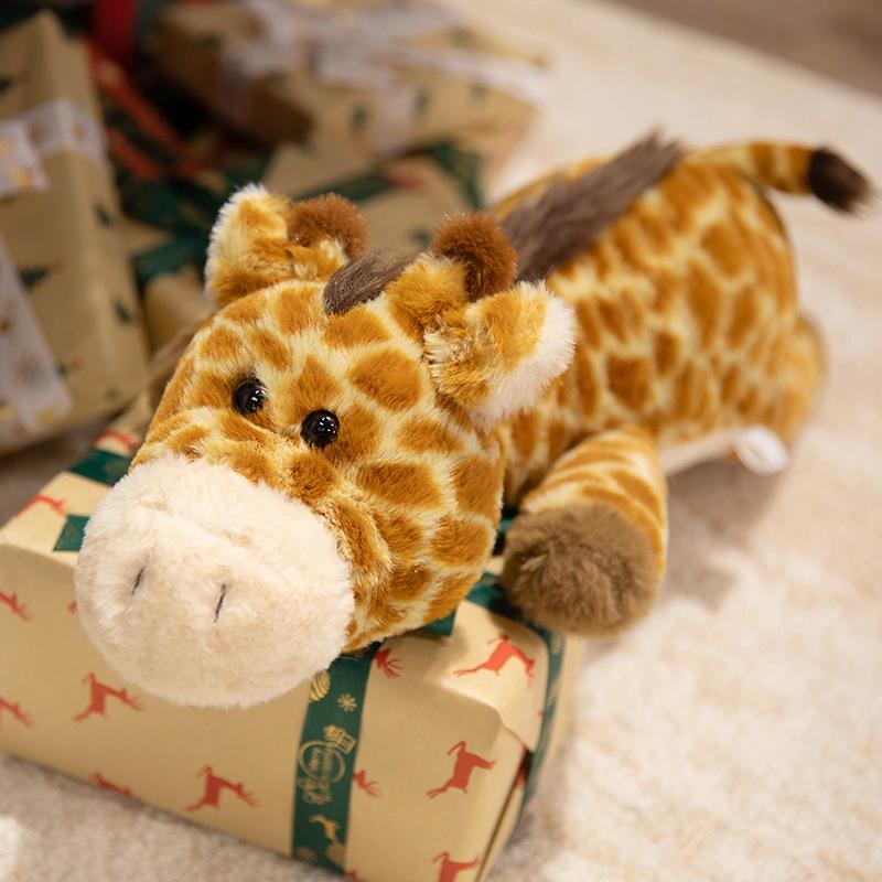 Giant Fluffy Giraffe Plush Toys Sleeping Pillow Cute Animal Stuffed Wild Giraffe Dolls Floor Mat Girls Birthday Gift