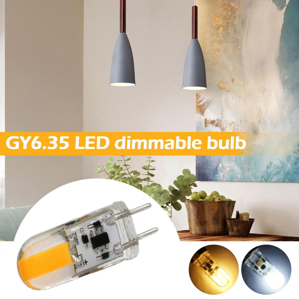 1 stk GY6.35 2W LED-lamper AC/DC12V Maispære Pendellampe 2W LED Lysekrone hvit Hvit/Varm Lampe G6.35 COB Bombillas I7W1
