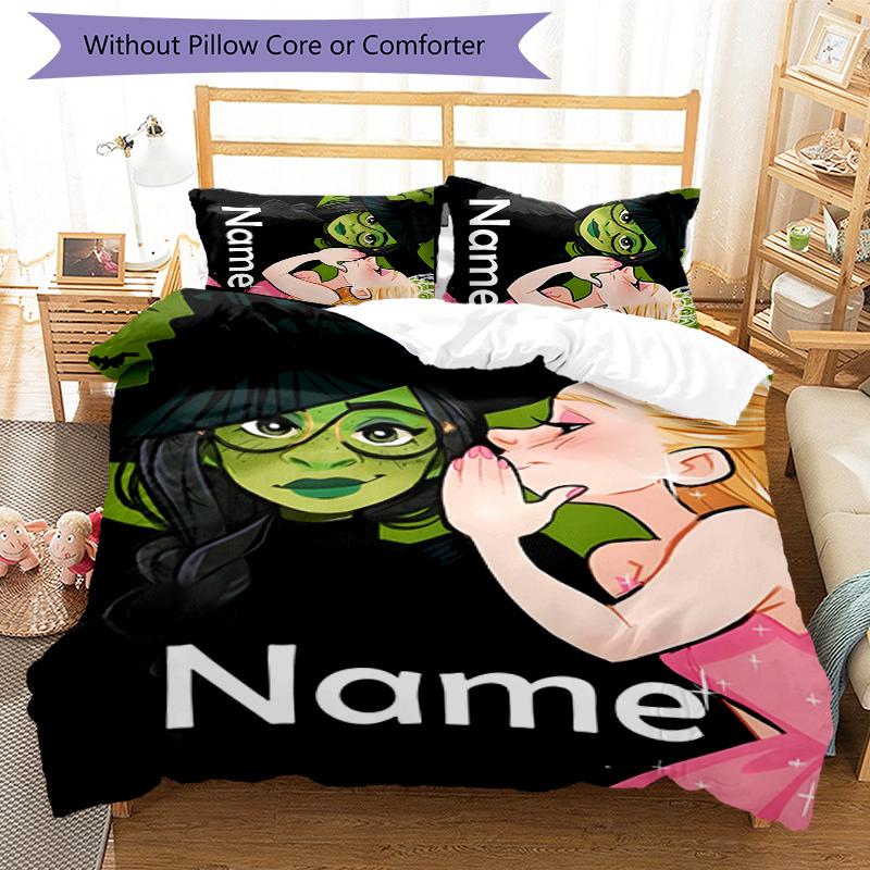 3pcs The Wizard of Oz3 Cover Set - Personalized Name, HD Printed Bedding with 1 Cover and 2 Pillowcases - Perfect for Home Decor, Easy Care