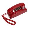 Old Style Retro Wall Phone Waterproof Landline Corded Telephone with Handset Volume Control for Home Hotel Office Red