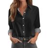 Women's Shirt Blouse Solid Color Button Long Sleeve Casual Basic Shirt Collar Regular Top
