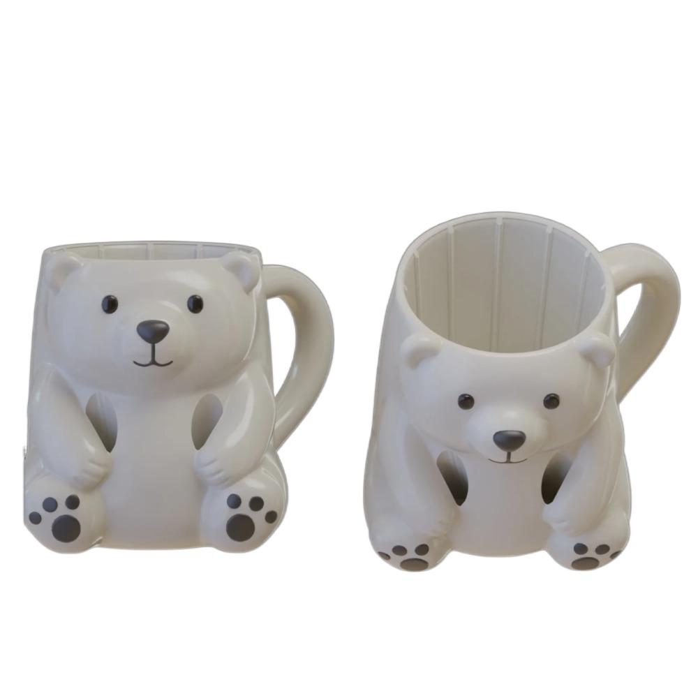Hot Cartoon Ice Cream Cup Holder Leakproof with Handle Ice Pint Stand Polar Bears Seals Comfortable Beer Can Cup Gifts