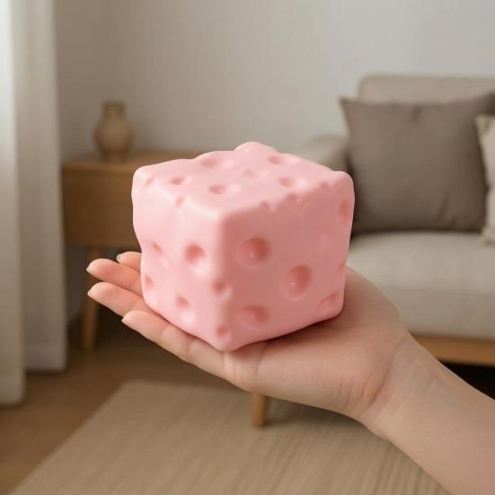 Cheese Stress Reliever Toy Fidget for Anxiety Soft Slow Rise Realistic Sensory Squeeze