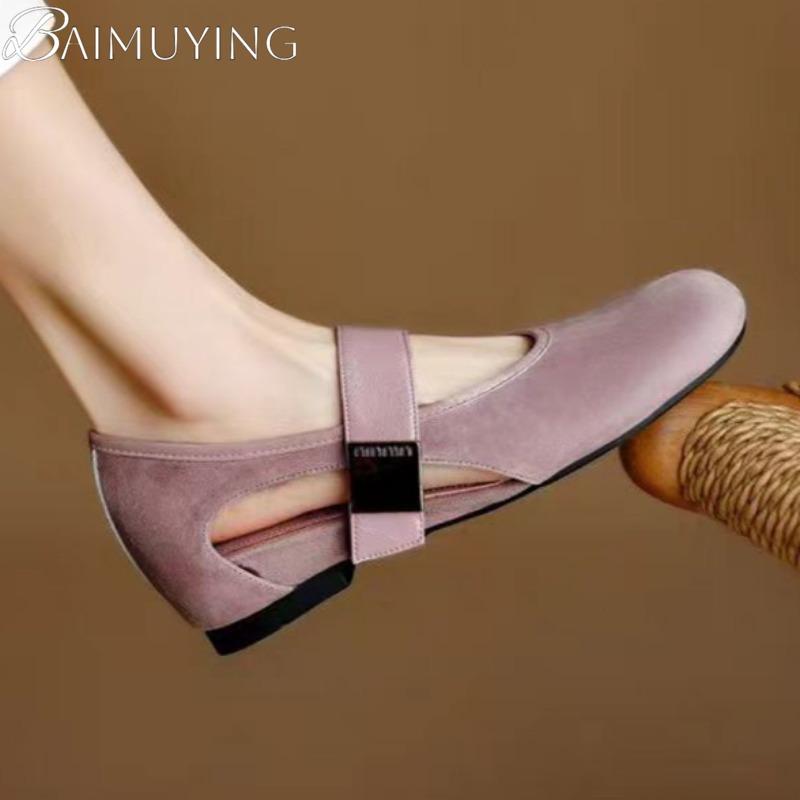 Fashion Mary Jane Shoes Woman Mid Heeled Sandals Flats Ballet Wedges Summer 2025 Brand Elegant Dress Loafers Shallow New Casual Sneakers
