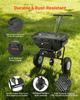 Walk-Behind Spreader, 3.66m Spreading Width, Push Broadcast Spreader with 13" All-Terrain Tires, Adjustable Flow Control, 59kg Capacity Hopper, Lawn