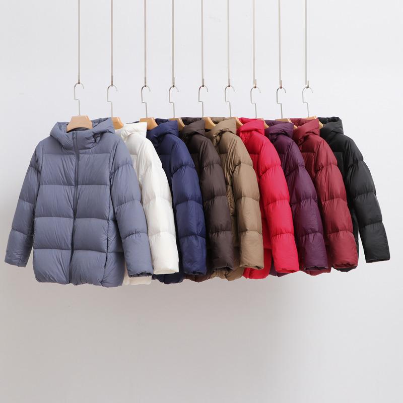 Winter sweet short loose white duck down thickened light down jacket loose small bread jacket women