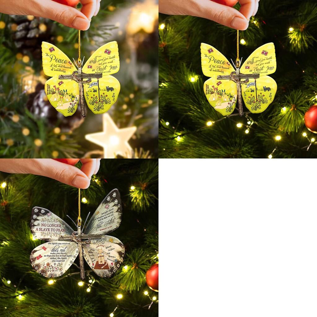 Enchanting Acrylic Vintage Butterfly Car Pendant Decorative Piece For Festive Occasions