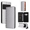 Cubic Grid Texture Flip Leather Phone Case